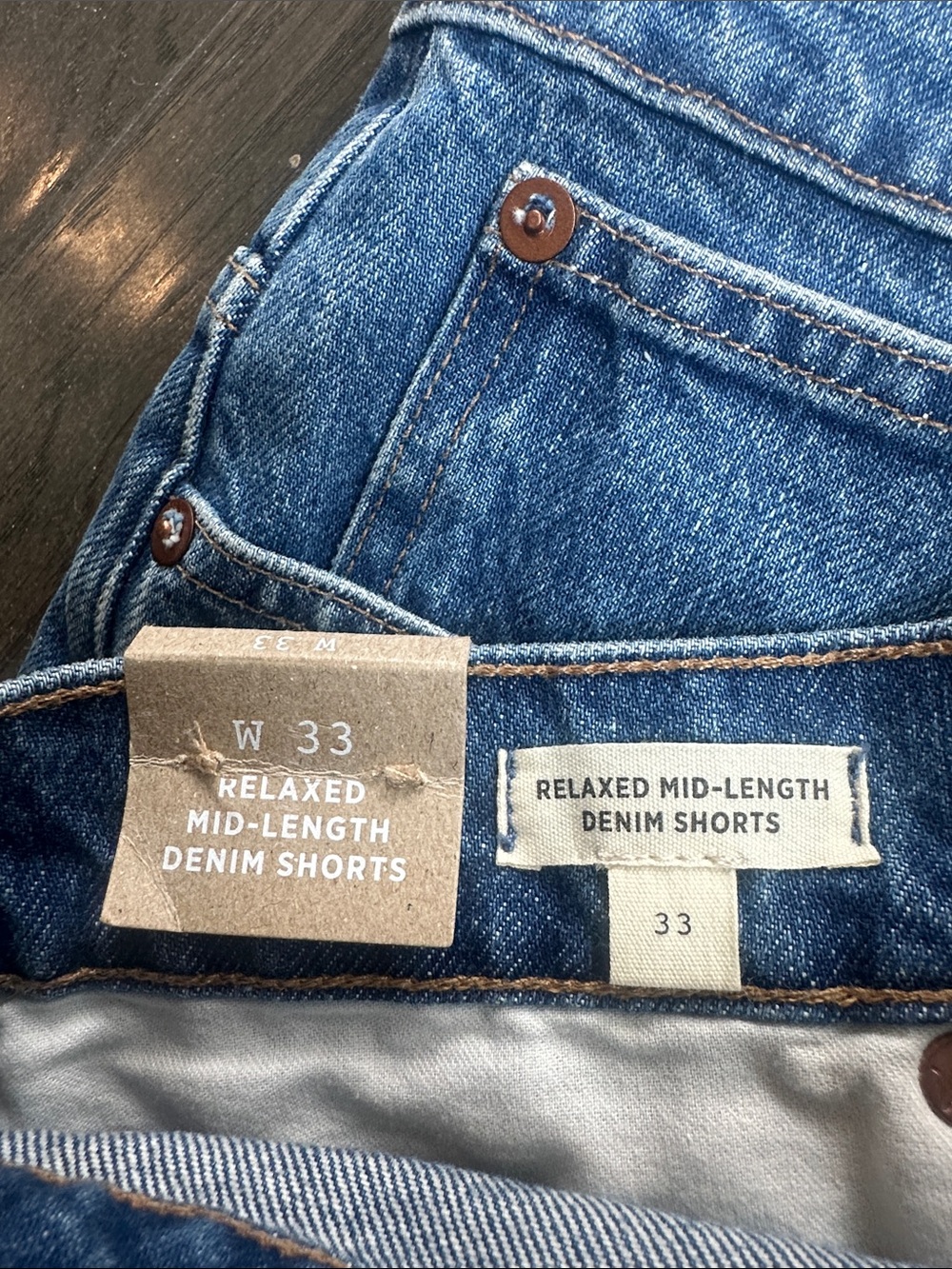 Madewell Classic Blue Denim Jean Shorts - Picture 3 of 3